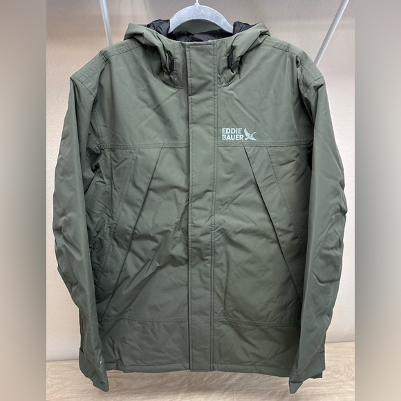 EDDIE BAUER RAINFOIL RIDGE DOWN JACKET, SPRUCE - L - Picture 1 of 11